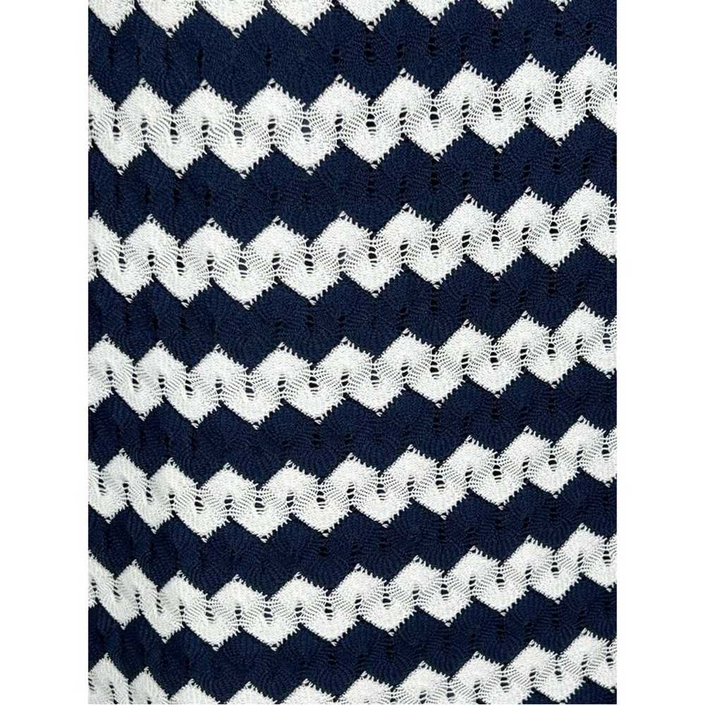 Trina By Trina Turk Blue White Crochet Shift Dres… - image 4