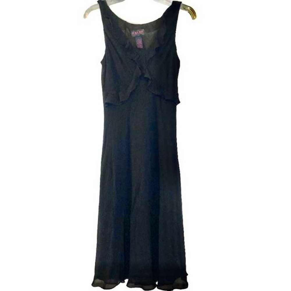 Ralph Lauren Tartan Label Ruffled Chiffon Dress i… - image 1