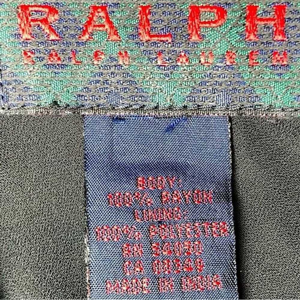 Ralph Lauren Tartan Label Ruffled Chiffon Dress i… - image 6