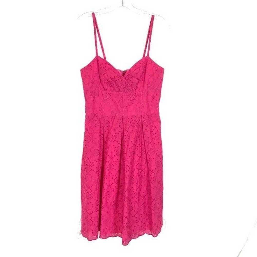 Womens Size 8 Lily Pulitzer Pink Floral Eyelet Sl… - image 1