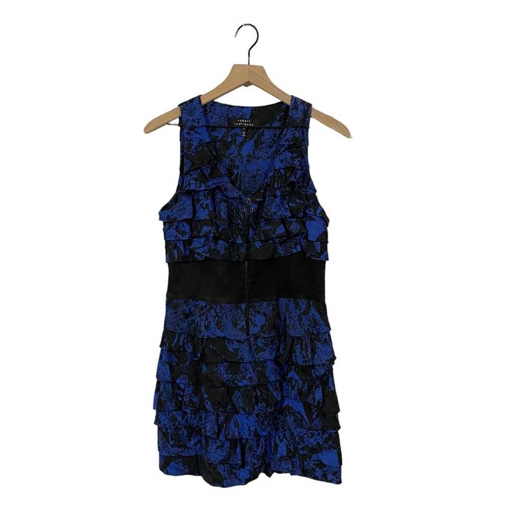 Robert Rodriguez Silk Tiered Sleeveless Dress - B… - image 5