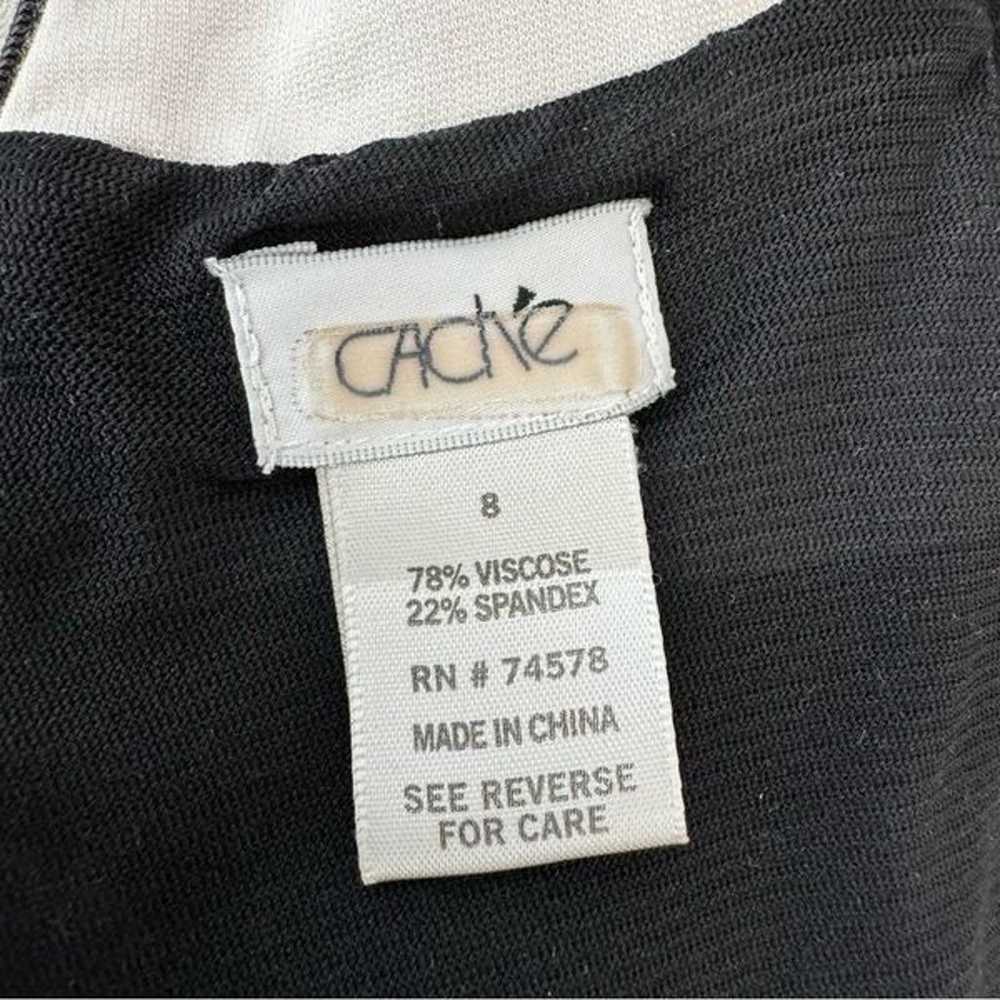 Cache Y2K Black White Bodycon Dress Sleeveless SZ… - image 12