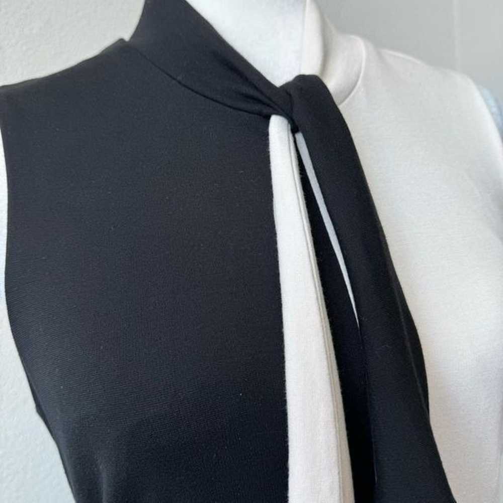 Cache Y2K Black White Bodycon Dress Sleeveless SZ… - image 3