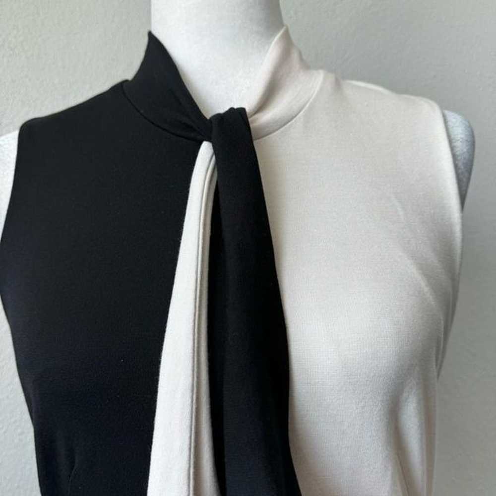 Cache Y2K Black White Bodycon Dress Sleeveless SZ… - image 4
