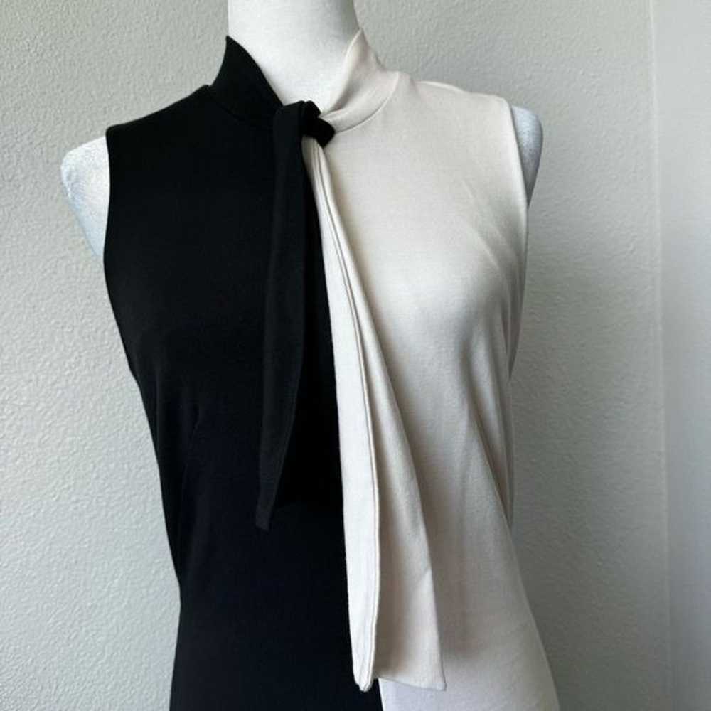 Cache Y2K Black White Bodycon Dress Sleeveless SZ… - image 6