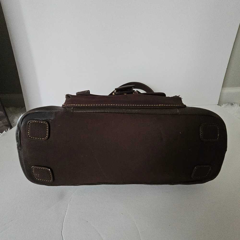 The Sak Brown Leather Nylon Shoulder Bag - image 5