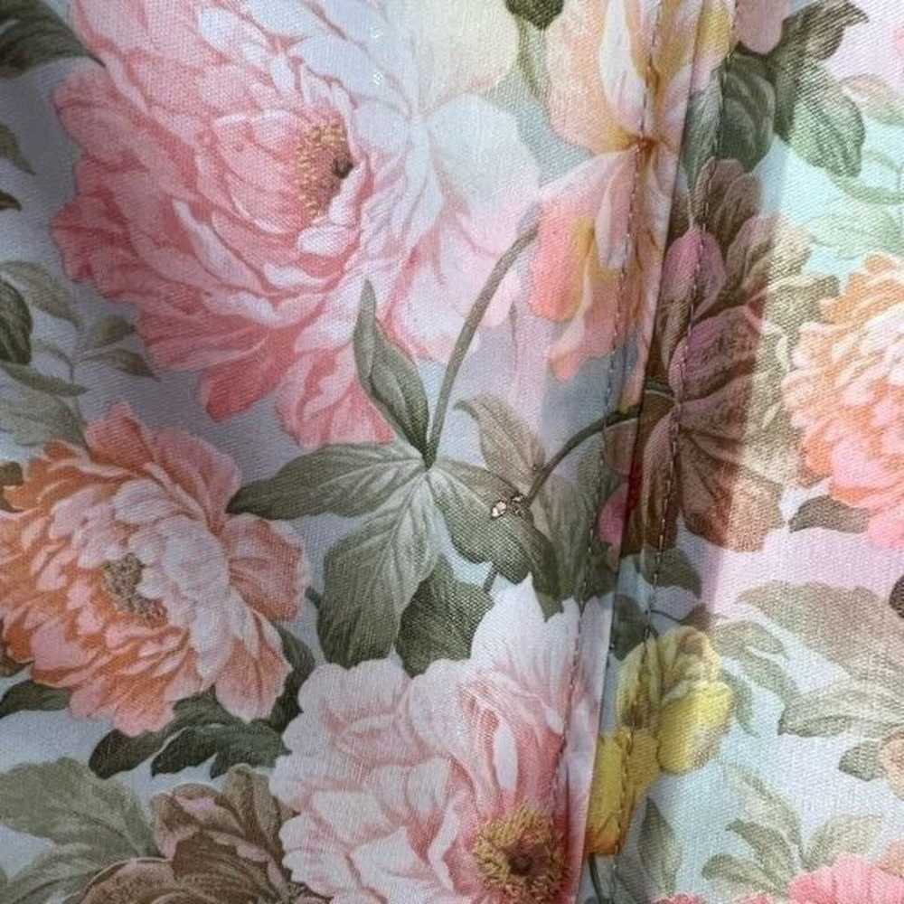 Vintage 60’s Pink Peonies Floral Zip Up Dress - image 5