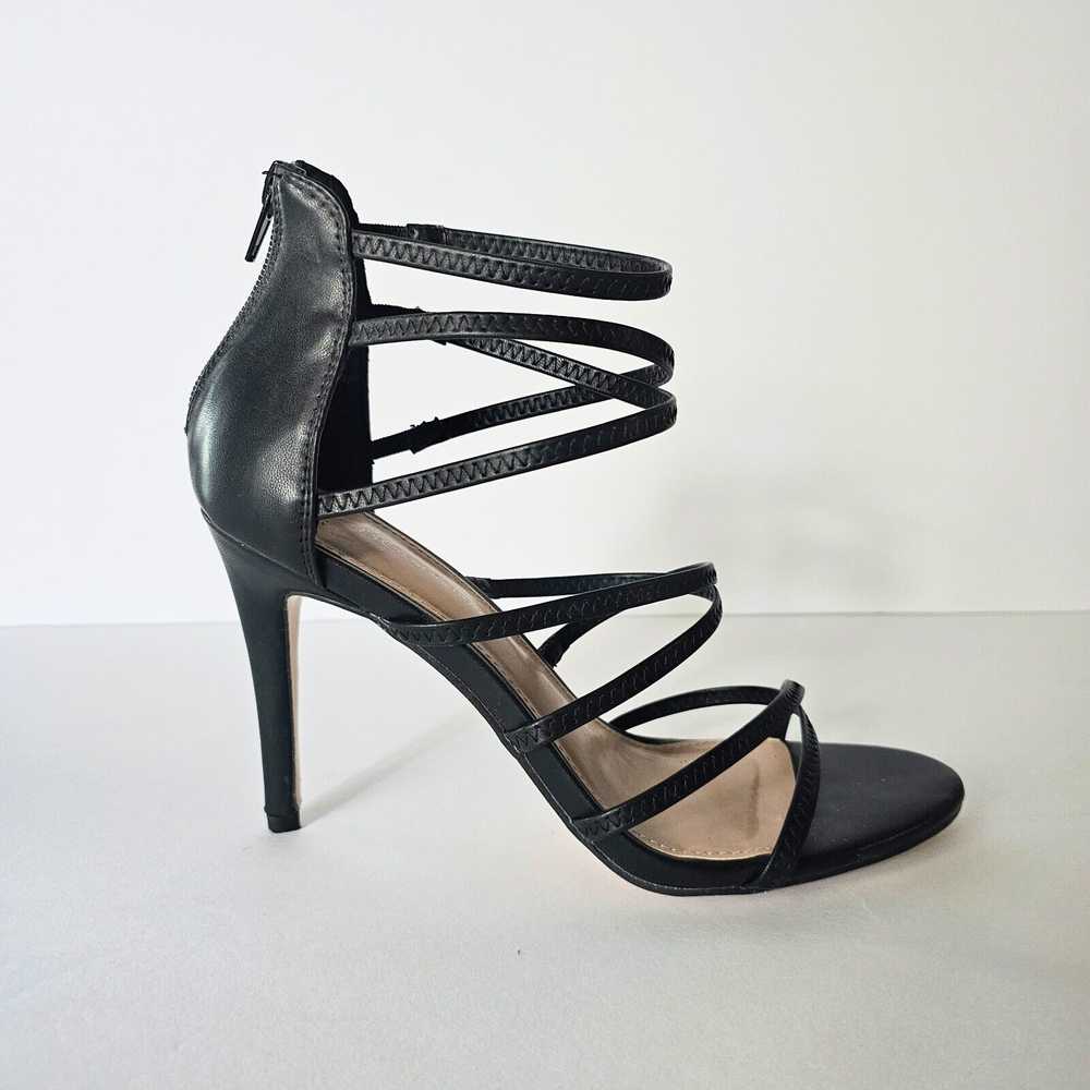 BCBGeneration Black Strappy Stiletto Heels Sandal… - image 2