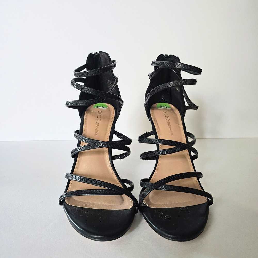 BCBGeneration Black Strappy Stiletto Heels Sandal… - image 4