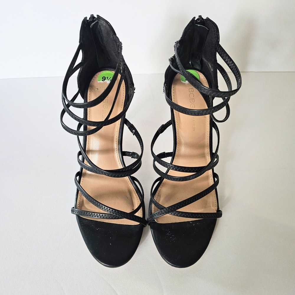 BCBGeneration Black Strappy Stiletto Heels Sandal… - image 5