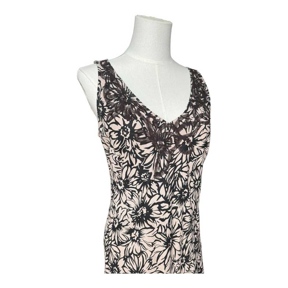 Per Una cotton sleeveless floral tan & black lace… - image 5