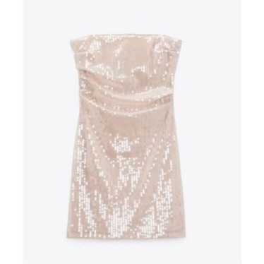 Zara Sequin Strapless Dress