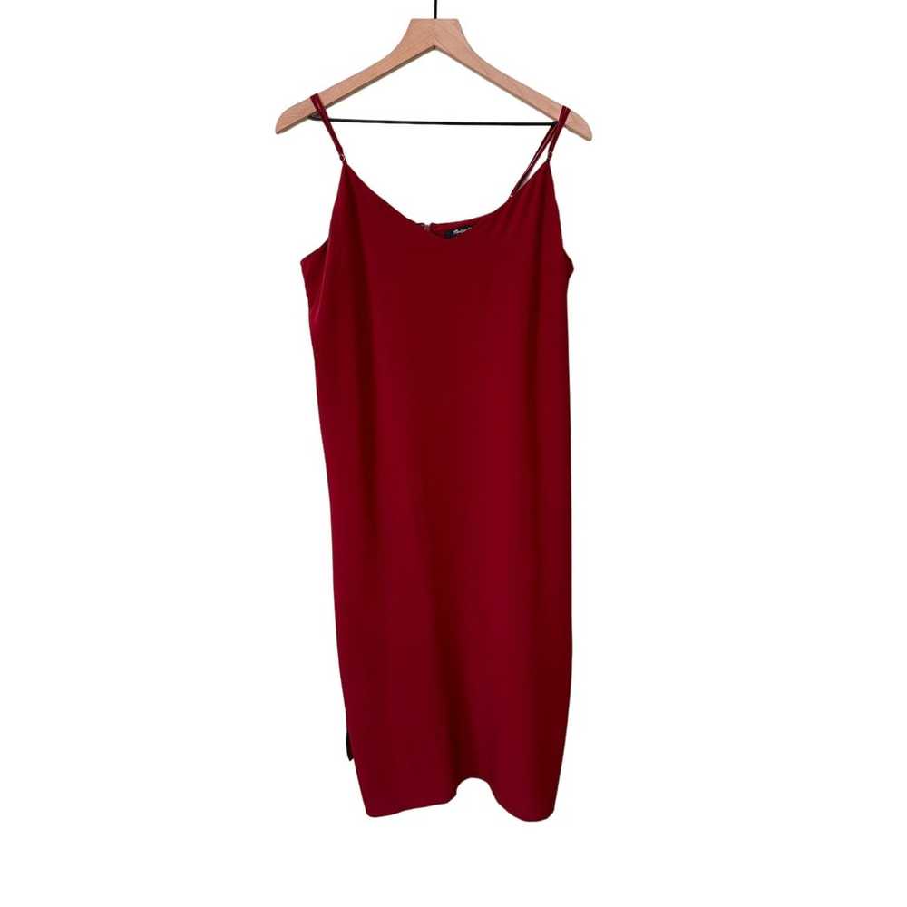 Madewell Red Silk Slip Midi Dress size 14P - image 2