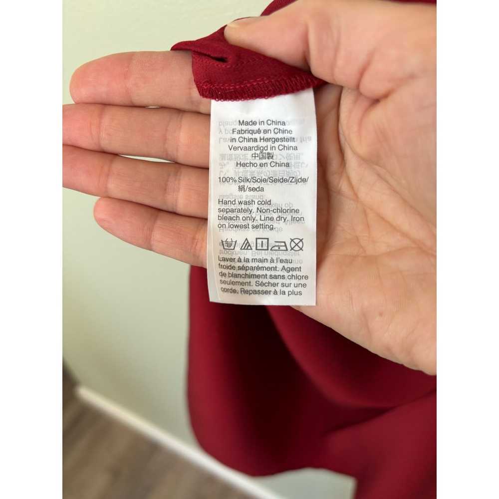 Madewell Red Silk Slip Midi Dress size 14P - image 6