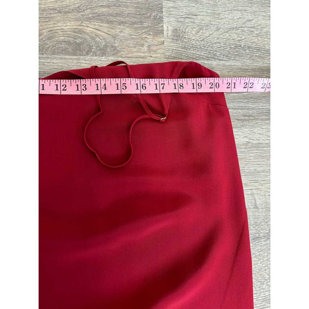 Madewell Red Silk Slip Midi Dress size 14P - image 7