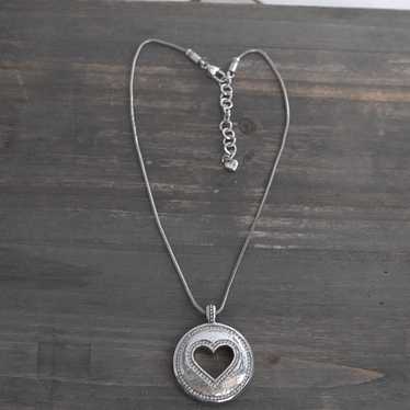 Brighton Heart Cutout Circle Pendant Necklace Reve