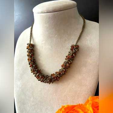 LOFT Jewelry: Brown/Purple Glass Bead Rope Necklac