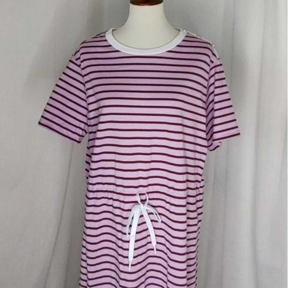 DRAPER JAMES Dress 1X Tie Waist Midi T-Shirt Dres… - image 5