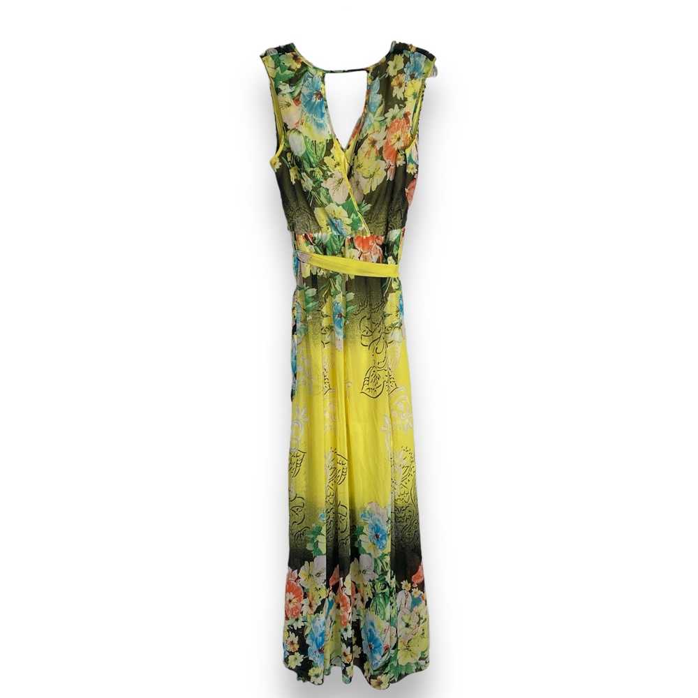 ALBERTO MAKALI Maxi Dress Floral Yellow Summer Fl… - image 2