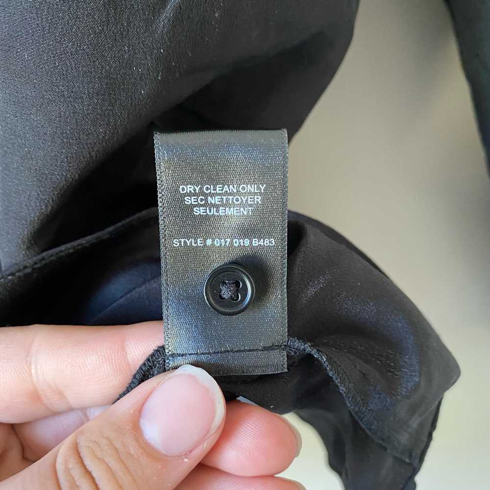 REBECCA TAYLOR Blouse Silk Lace Button Up Tie Bla… - image 9