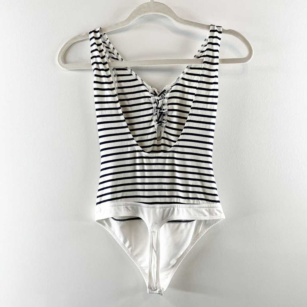 Lovers + Friends Allie Tank Top Striped Lace Up B… - image 12
