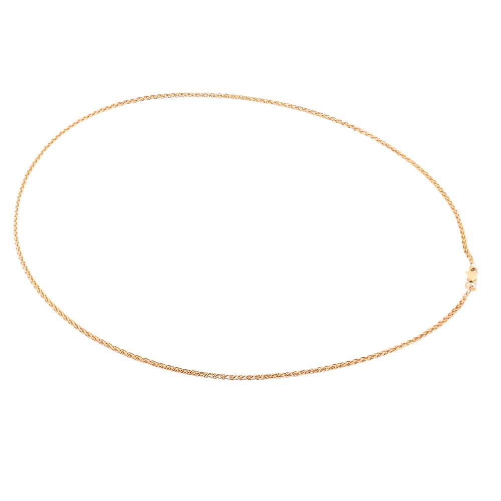 Spiga Wheat Chain Necklace 14K Yellow Gold Unisex… - image 3