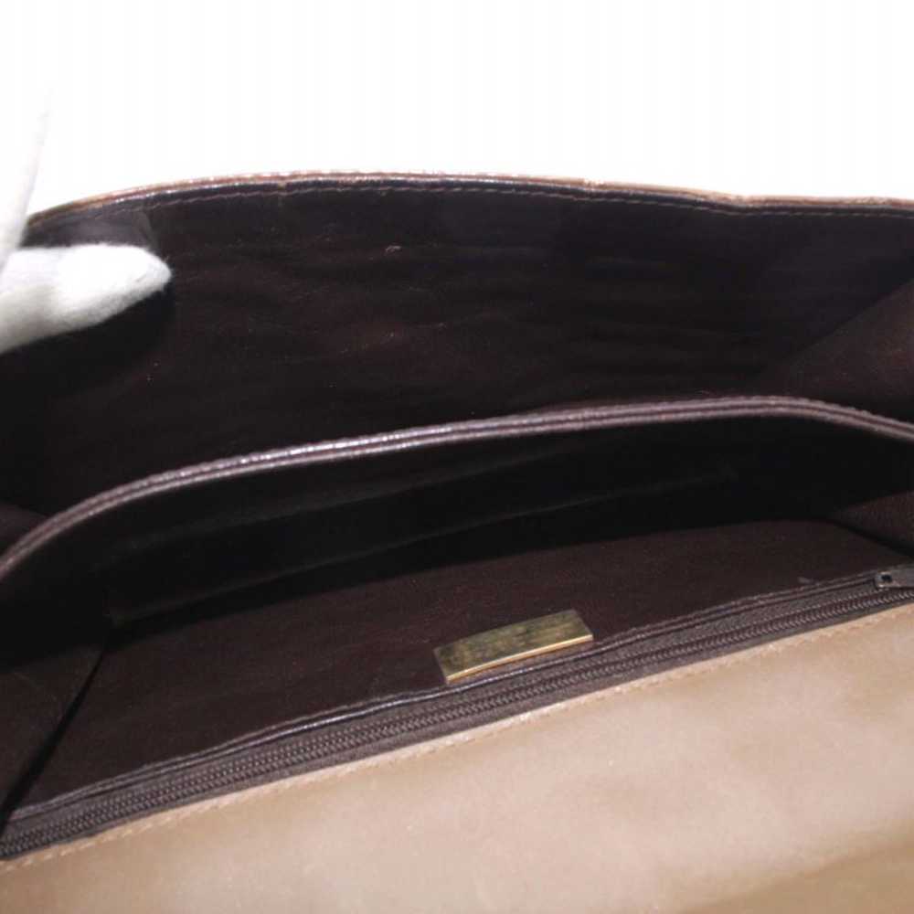 Donna Elissa Shoulder Bag Pouch Shiny Croco Leath… - image 3