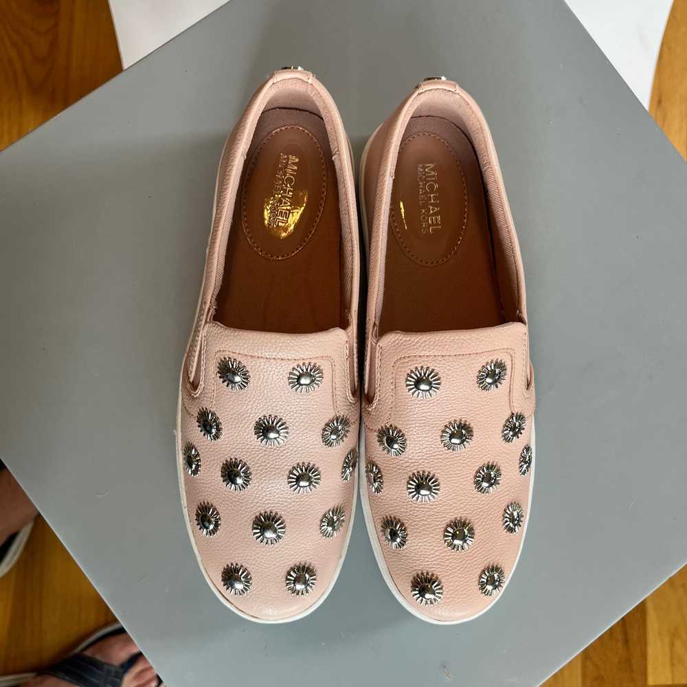 Michael Kors Leo Leather Slip On Shoes Studded Pi… - image 6