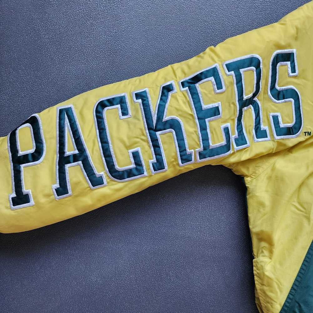 Vintage Green Bay Packers Logo 7 Puffer Coat Medi… - image 4