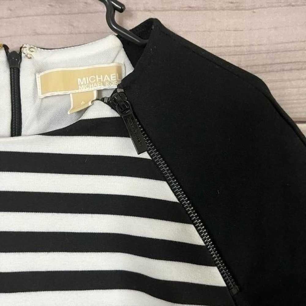 Michael Kors Striped Short Sleeeve Knit Zipper De… - image 6