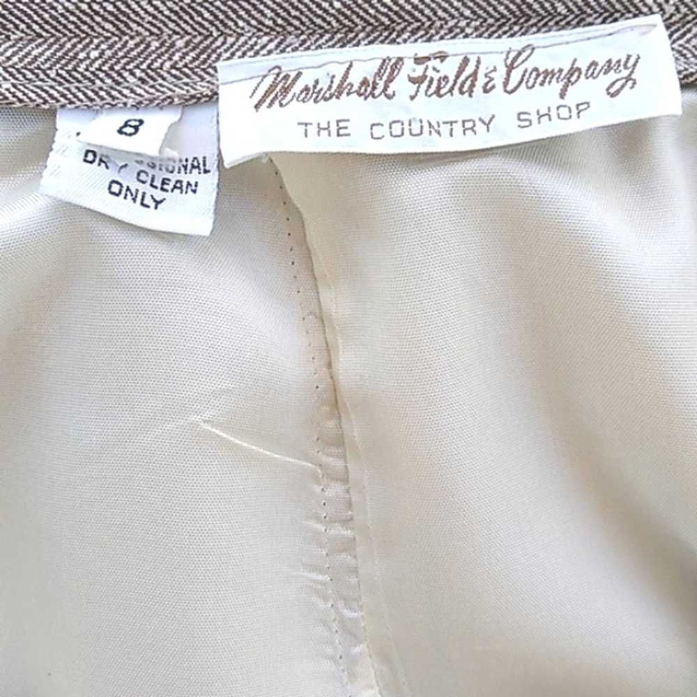 Marshall Field's Country Vintage Neutral Tan Herr… - image 5