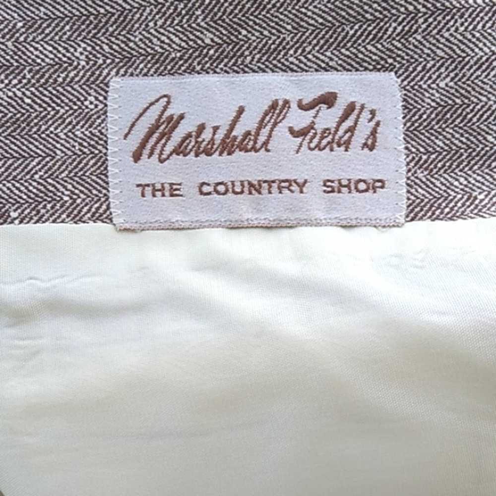 Marshall Field's Country Vintage Neutral Tan Herr… - image 9