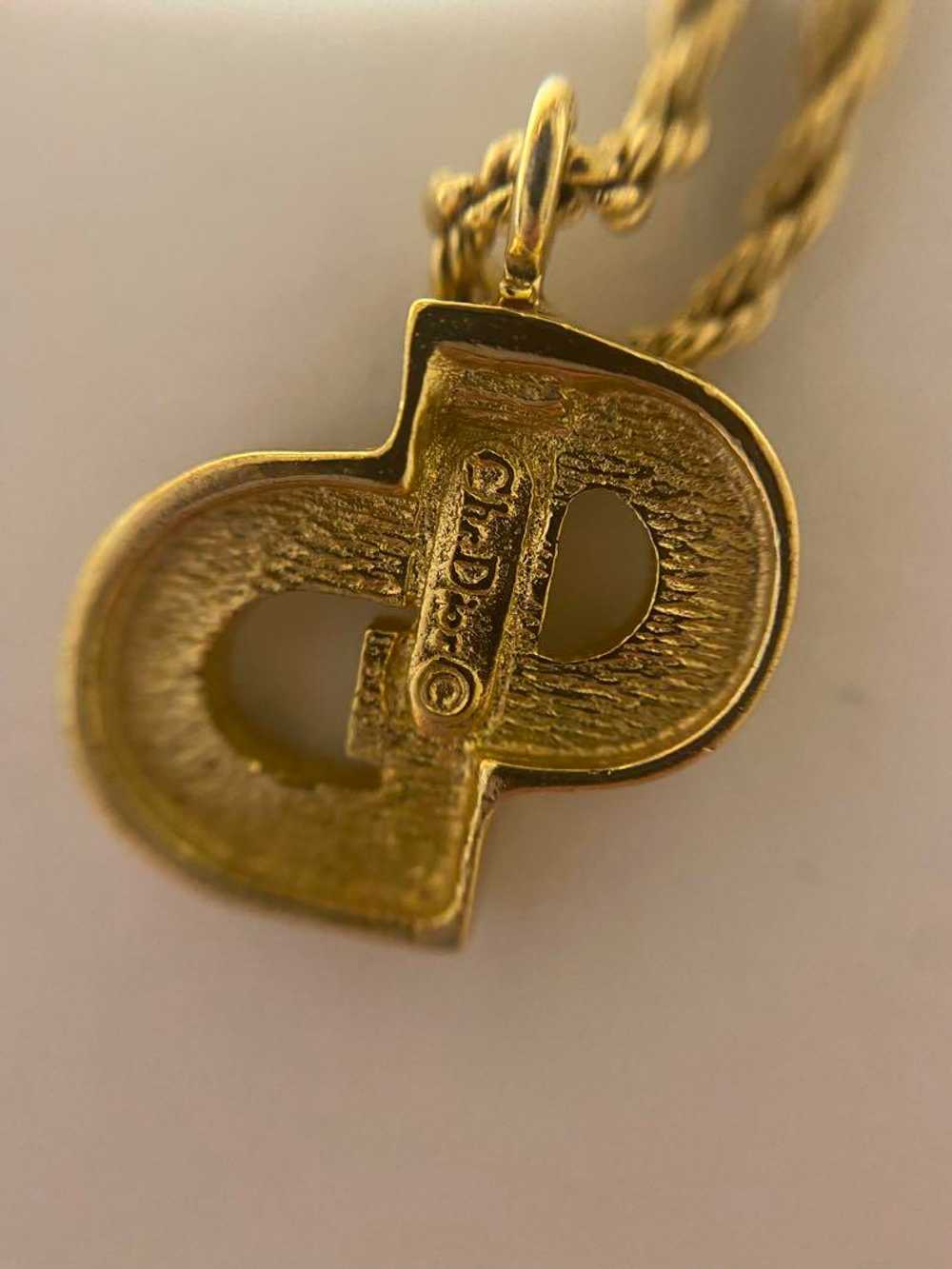 [Japan Used Necklace] Vintage Dior Necklace Logo - image 4