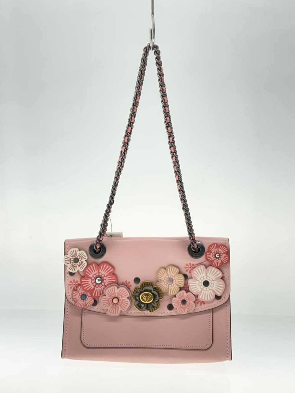 COACH Shoulder Bag Pink Allover Pattern Flower Pa… - image 9