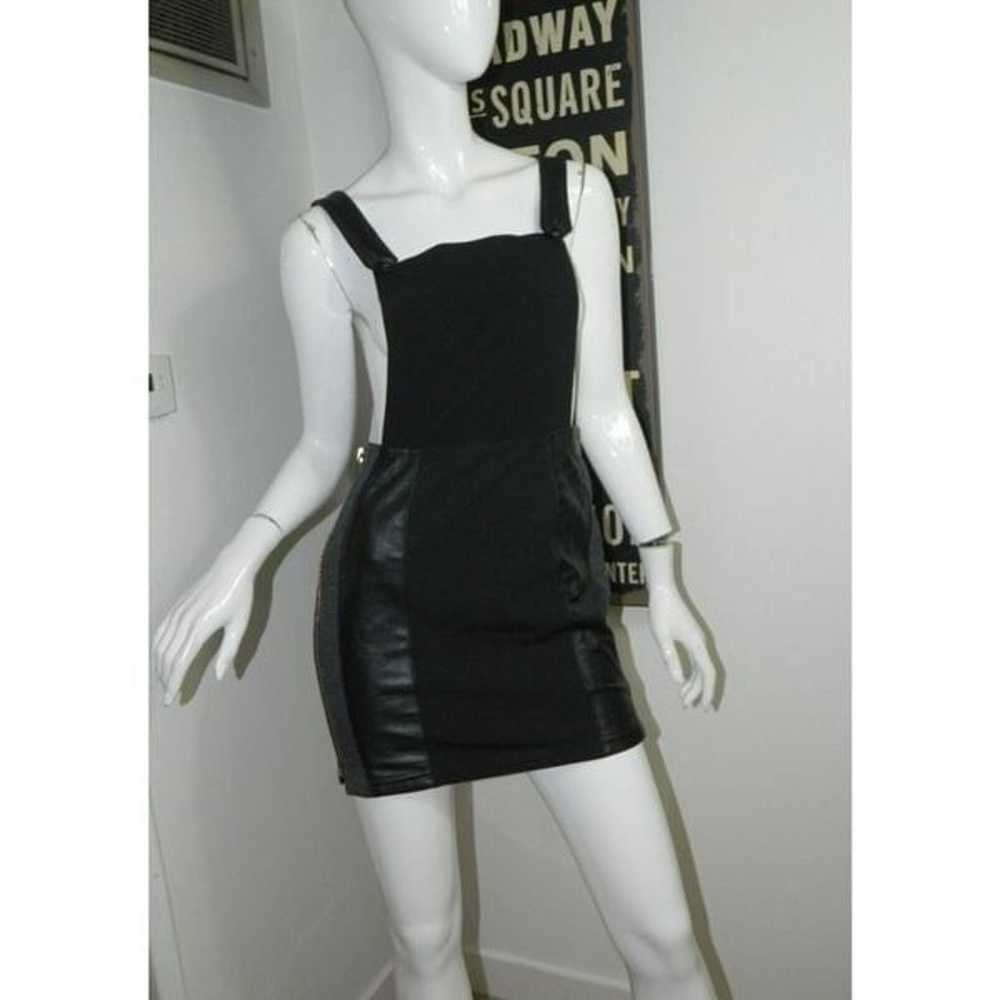 Mode De vie Dress Overalls Size Medium Black Leat… - image 1