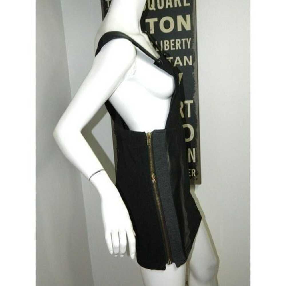 Mode De vie Dress Overalls Size Medium Black Leat… - image 5