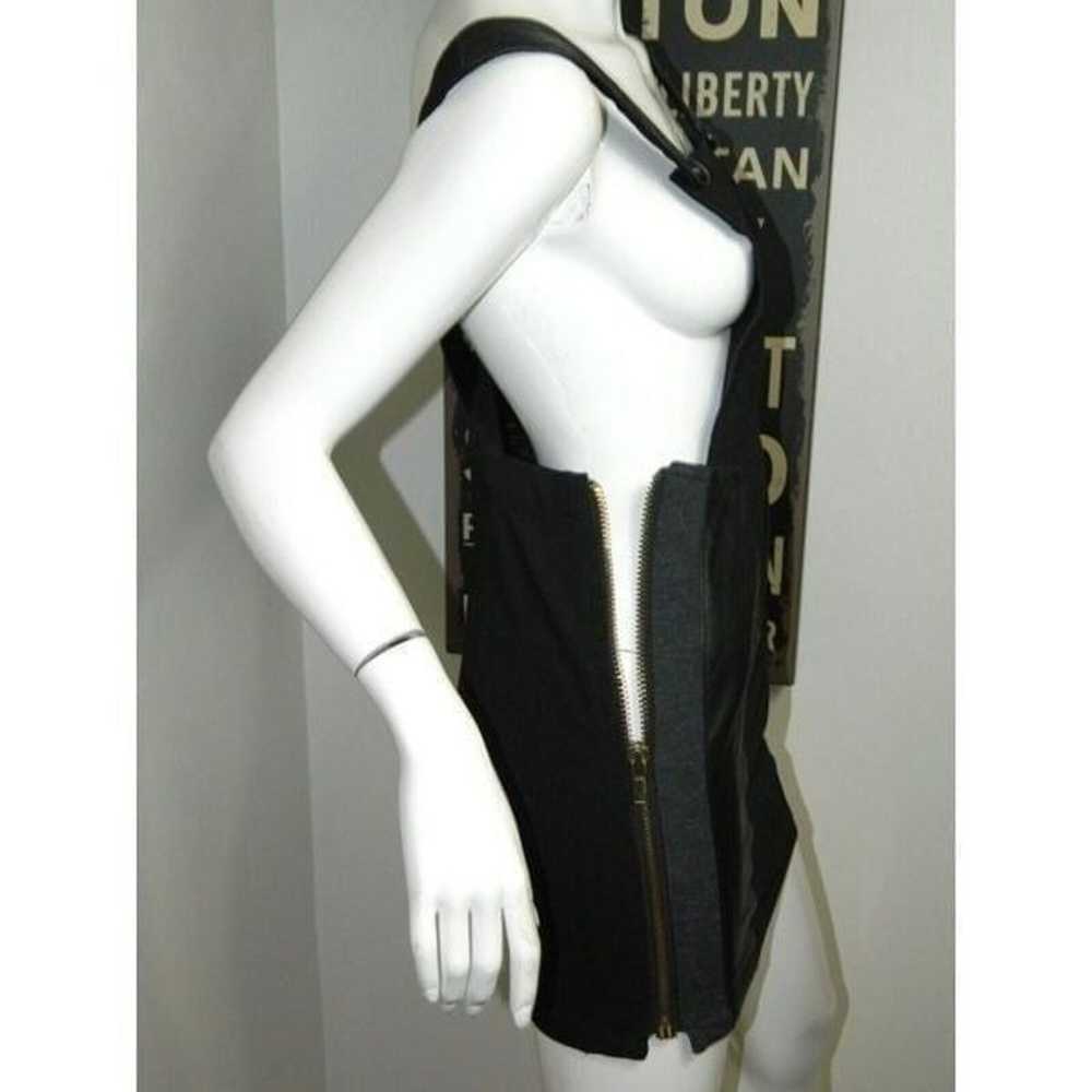 Mode De vie Dress Overalls Size Medium Black Leat… - image 6