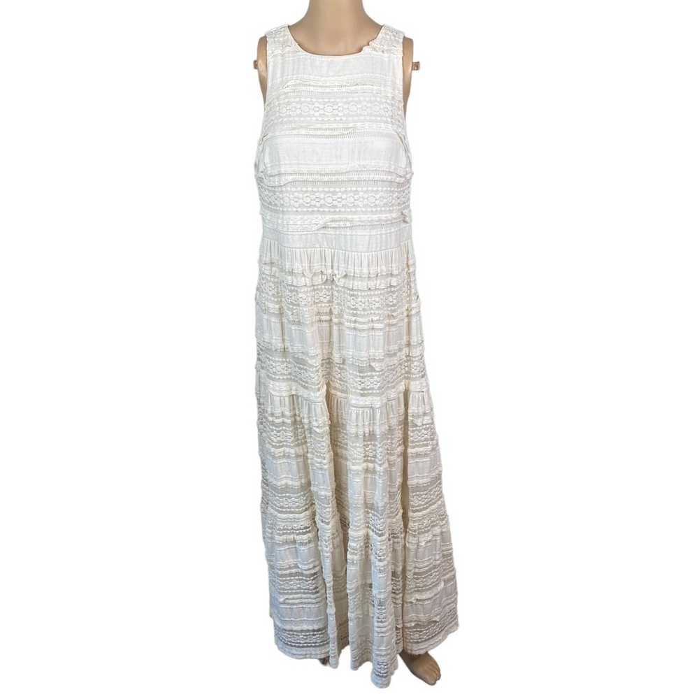 Torrid Ivory Tiered Lace Formal Party Maxi Dress … - image 3