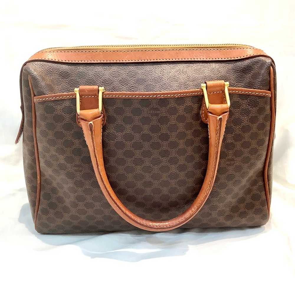 Celine Old Macadam Pattern Handbag Mini Boston Re… - image 2