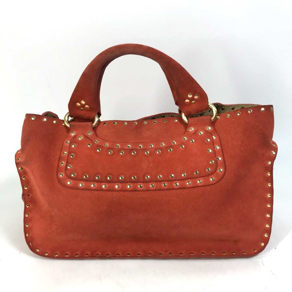 Celine Studded Boogie Bag Tote Handbag Suede Ladi… - image 2
