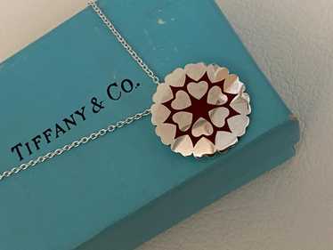 [Japan Used Necklace] Rare Tiffany Red Heart Neck… - image 1