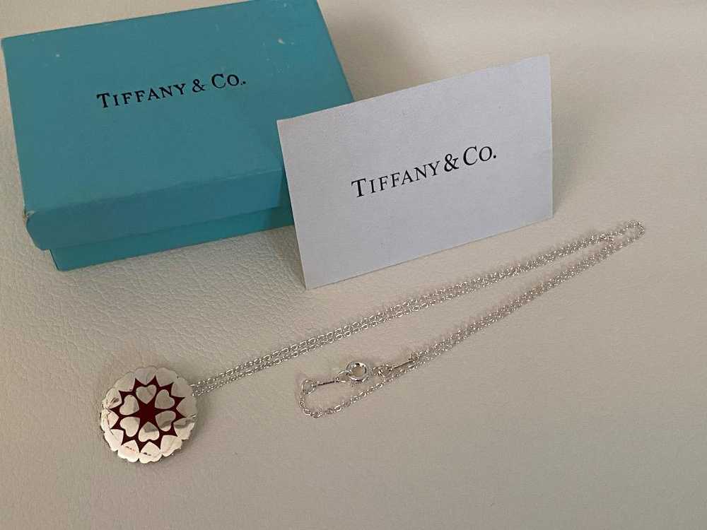 [Japan Used Necklace] Rare Tiffany Red Heart Neck… - image 2