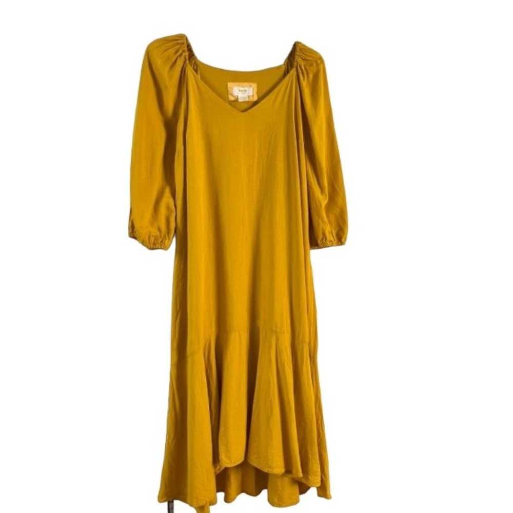 Anthropologie Maeve Artemis Tiered Linen Dress Si… - image 1