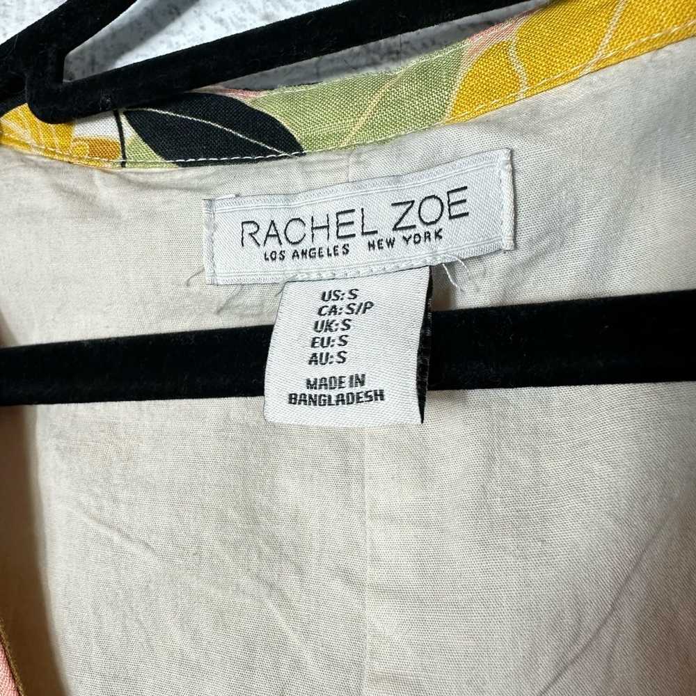 Rachel Zoe Dress 100% Linen Floral Mini Sleeveles… - image 4