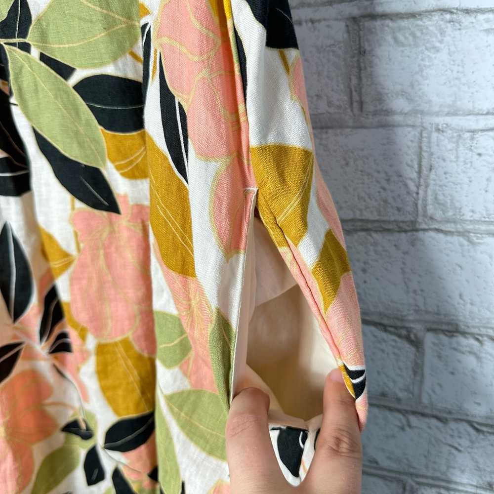 Rachel Zoe Dress 100% Linen Floral Mini Sleeveles… - image 7