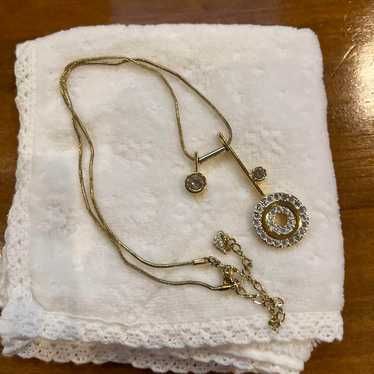 [Japan Used Necklace] Swarovski Motif Necklace - image 1