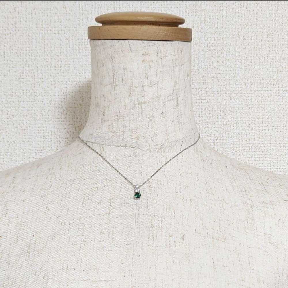 [Japan Used Necklace] Swarovski Necklace Green Si… - image 10