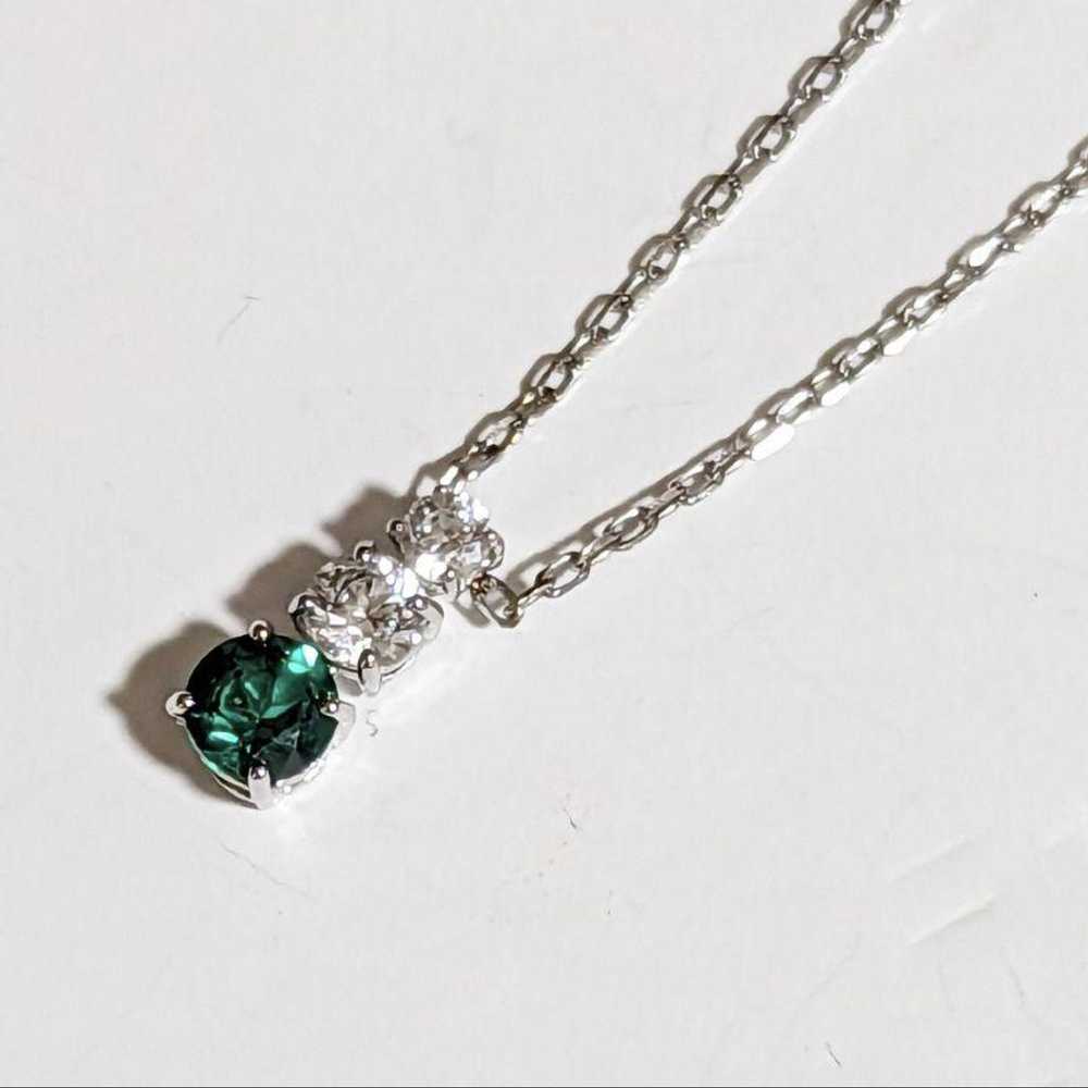 [Japan Used Necklace] Swarovski Necklace Green Si… - image 2