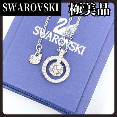 [Japan Used Necklace] Extreme Swarovski Silver Ne… - image 1