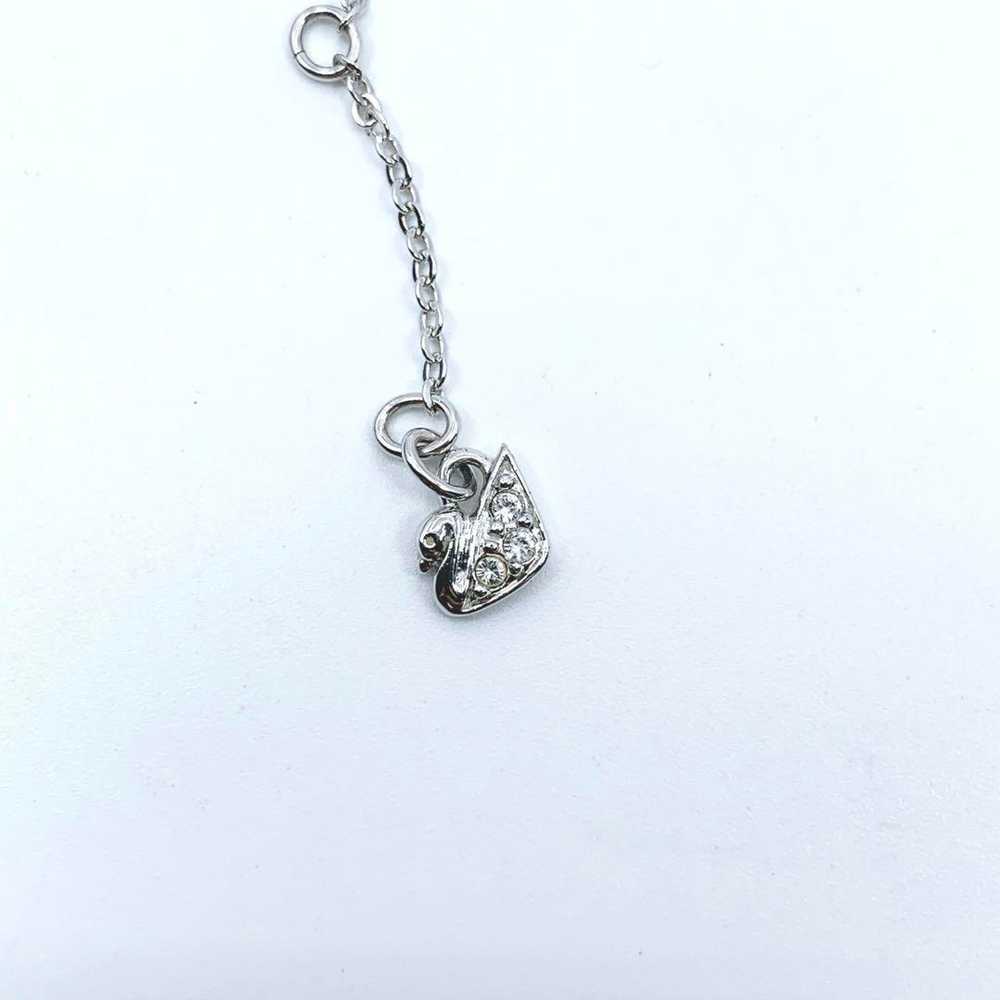 [Japan Used Necklace] Extreme Swarovski Silver Ne… - image 6